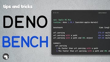 Tips and tricks with deno bench