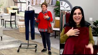 AnyBody Ribbed Velour Leggings on QVC screenshot 1