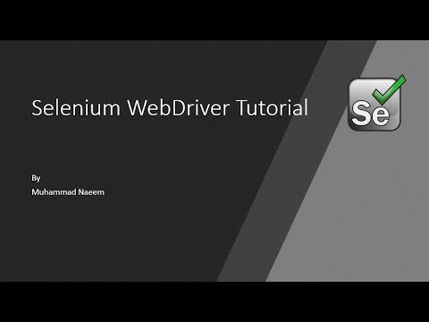 Selenium WebDriverTutorial For Beginners | Selenium