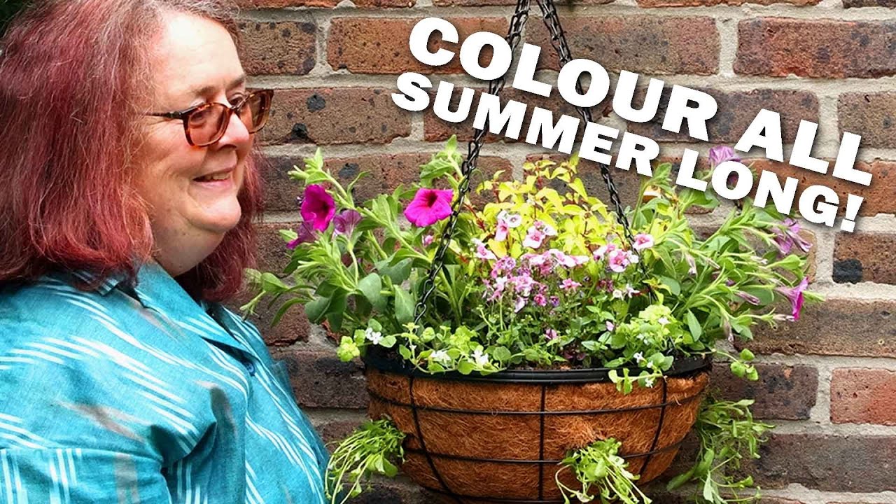 How to plant up a summer hanging basket YouTube