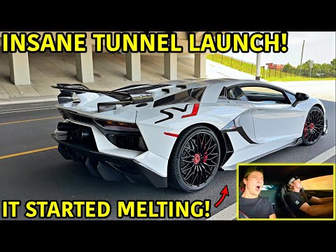 Our Rebuilt Lamborghini Aventador Started Melting On It's First Test Drive!!!