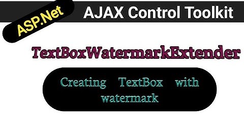 TextBoxWatermarkExtender in asp.net | AJAX Controls Tutorials in hindi | ASP.Net in hindi