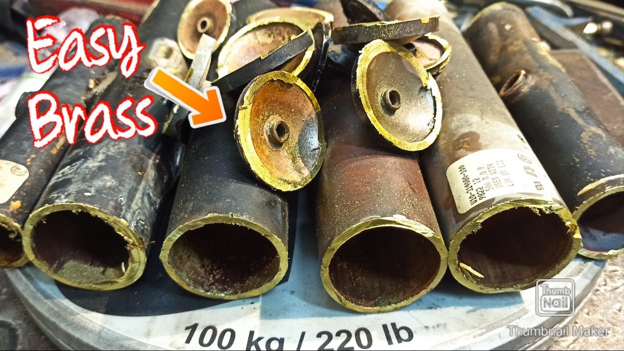 scrapping some BIG reversing valves for clean BRASS... YouTube