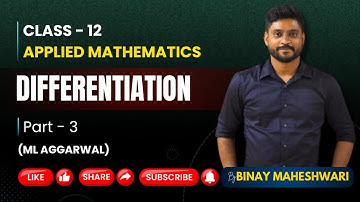 Class 12 Applied Maths | Complete Differentiation Chapter Explained|Exe 5.2|M.L Aggarwal