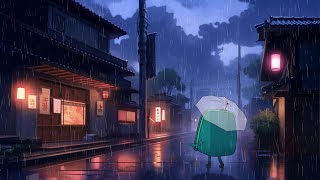 rain in the Japanese village  lofi hiphop [ chill beats to relax/ work/study to ]