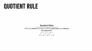 Quotient Rule (Exponents) | Arithmetic #46