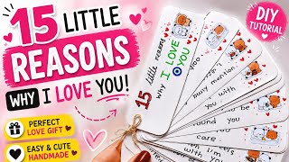 15 Little Reasons Why I Love You ❤️ | DIY Handmade Love Gift | Easy Card Making Tutorial