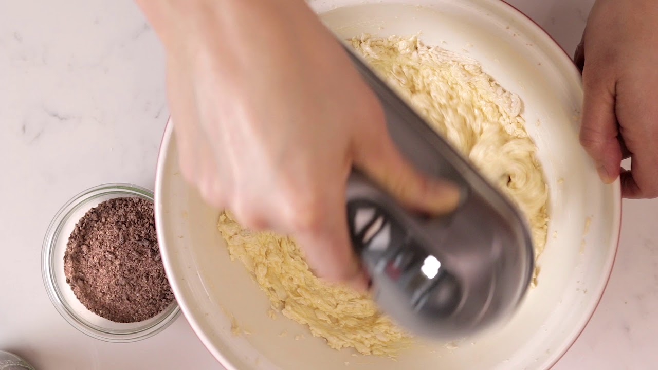 KitchenAid Mexican Hot Chocolate Cookies with KitchenAid hand mixer