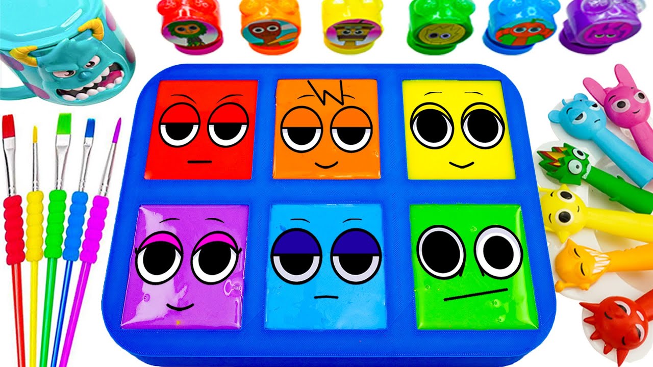 Satisfying Video l DIY How To Make Crazy Sprunki Candy & Coloring and Mixing ASMR Lollipop Slimes