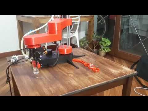Robotic Arm . Arduino Based SCARA Robotic Arm serving shots - YouTube