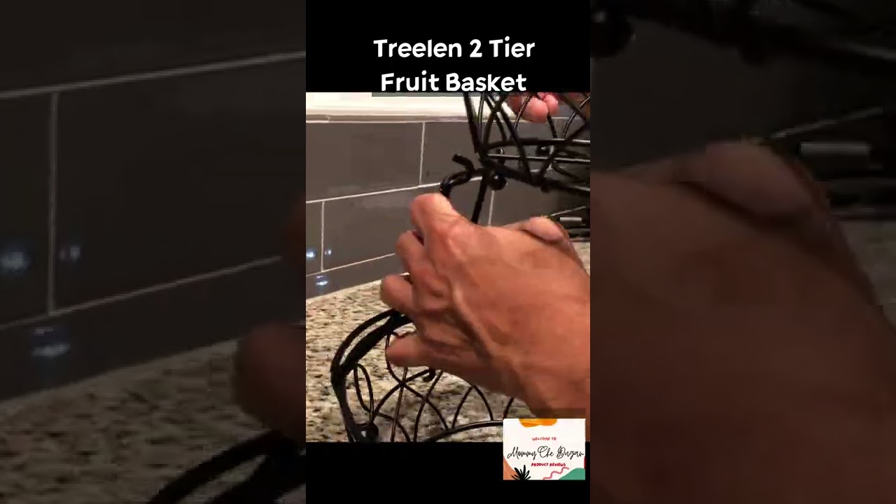 🍓No tools needed | TreeLen 2 Tier Fruit Basket for Kitchen Counter