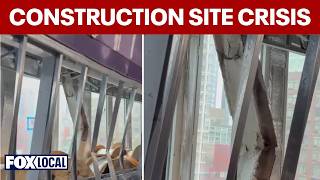 NYC unstable building evacuated; columns buckle