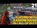 Playing with random squad in call of duty mobile  battle royale