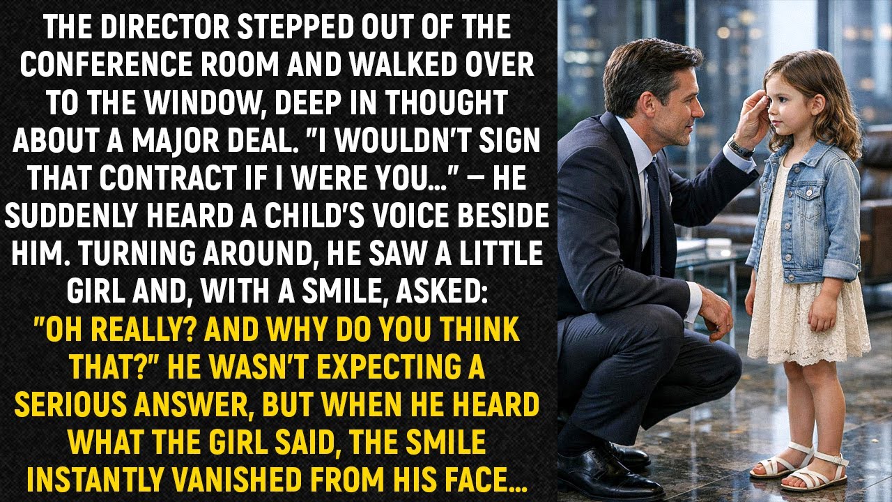 The director stepped out of the conference room and walked over to the window, deep in thought...