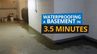 Basement Waterproofing in 3.5 Minutes | Block Wall Foundation in Norwalk, CT by American Dry Basement Systems 543,199 views 4 years ago 3 minutes, 30 seconds