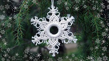Beautiful Macrame Snowflake DIY Christmas Ornaments