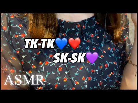 【ASMR】mouth sounds(SK.TK.PK etc). 🇺🇸onomatopoeia/Ear to Ear🌙👂