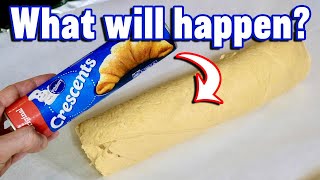 What if.. You bake Pillsbury Crescent Rolls WITHOUT unrolling?