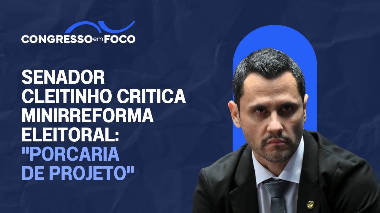 Senador Cleitinho critica minirreforma eleitoral: "porcaria de projeto" Senador Cleitinho critica minirreforma eleitoral: "porcaria de projeto"
