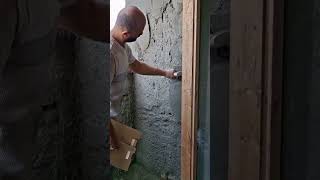 easy plastering process on walls #construction #plastering #wall #popular #viralshorts #shorts