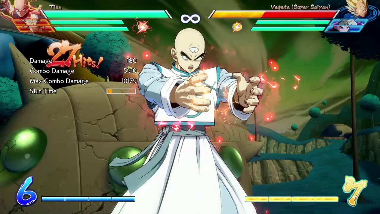DBFZ TOD 4 Bar Tien SSJGoku BlueVegeta Easy