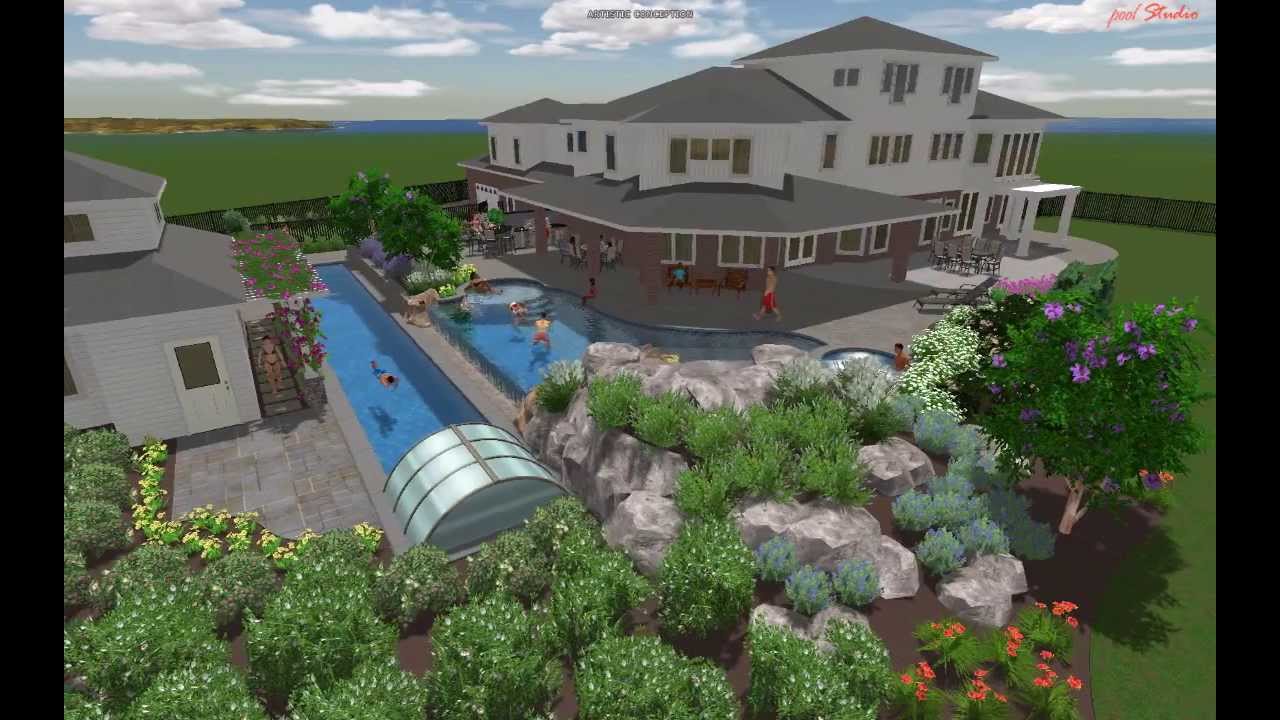 Virginia Beach Residential Swimming Pool w/ Attached Spa and Grotto