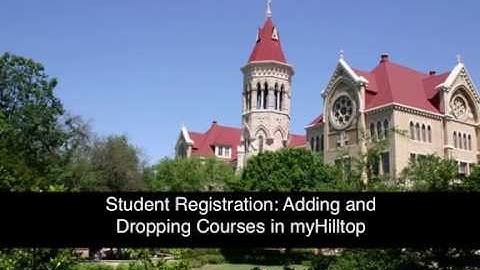 Student Registration Adding and Dropping Courses in myHilltop and learn how to get an Alternate PIN
