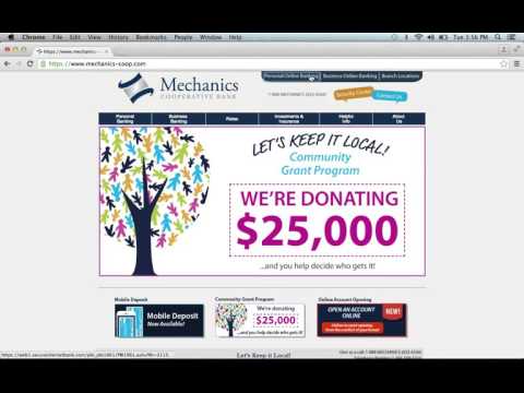 Mechanics Cooperative Bank Online Banking Login Instructions