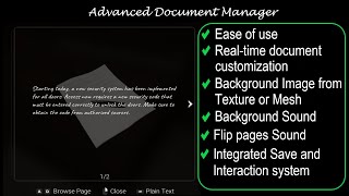 Advanced Document Manager Plugin - Unrel Engine Show-case Level