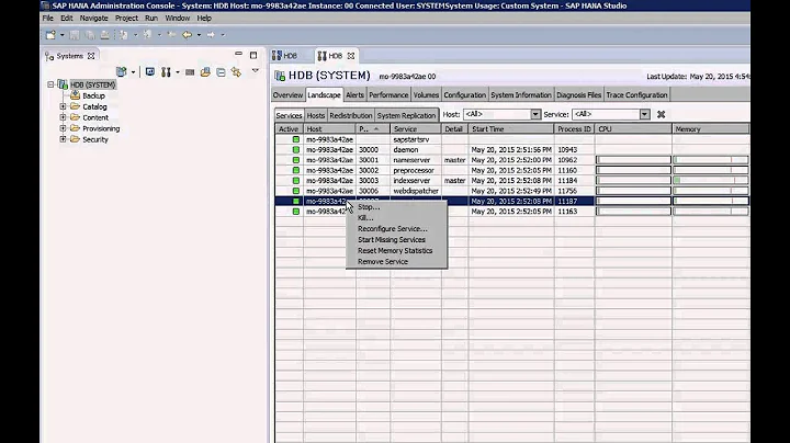 [Archived][1.0 SPS 09] SAP HANA Administration: Start and Stop - SAP HANA Academy
