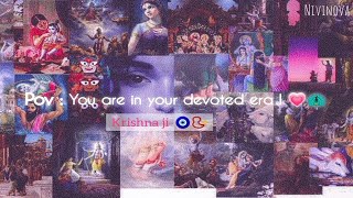 POV:- Bhakti geet (bhajan),cause you are in your bhakti era...📿🧿🦚#trending  #radhaji #krishnabhajan 
