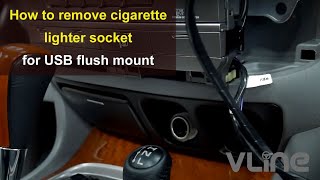 How to remove or replace cigarette lighter 12V socket in the car and install USB or AUX flush mount screenshot 5