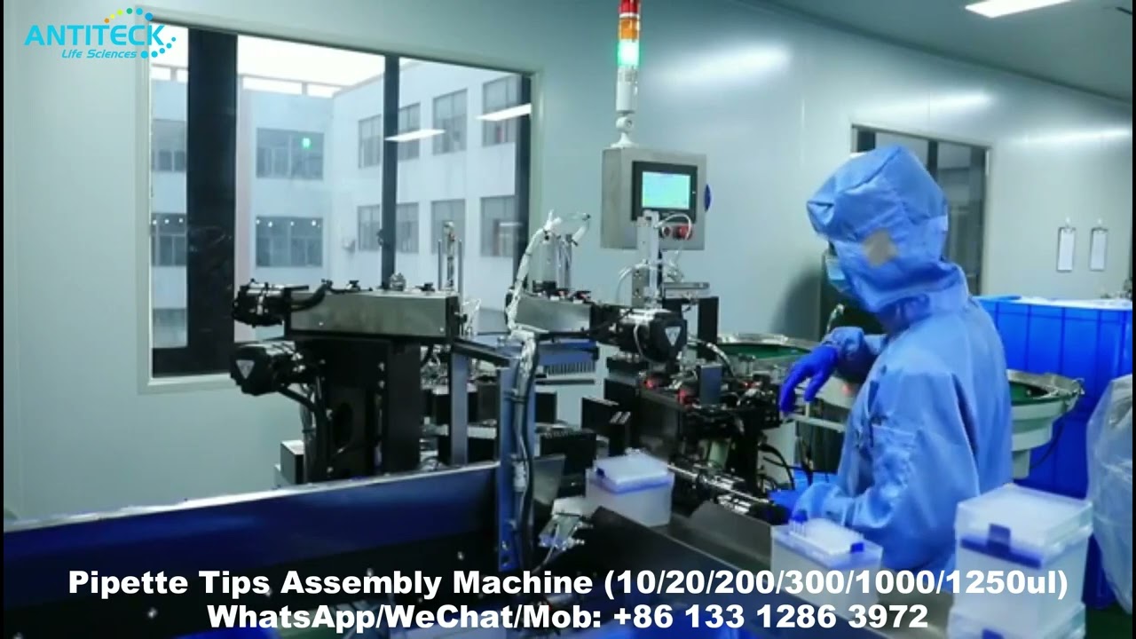 Pipette Tips Assembly Machine - Auto Insert Filters and Racks -Fully Automated Pipette Tips Assembly