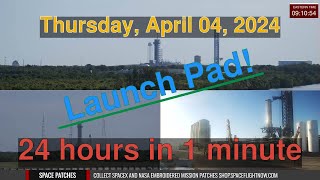 SpaceX Launch Pad Daily Timelapse [04-04-2024] #starship #falcon9 #timelapse