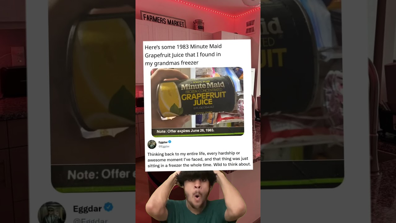 Here's some 1983 Minute MaidGrapefruit Juice that I found in my grandmas freezer