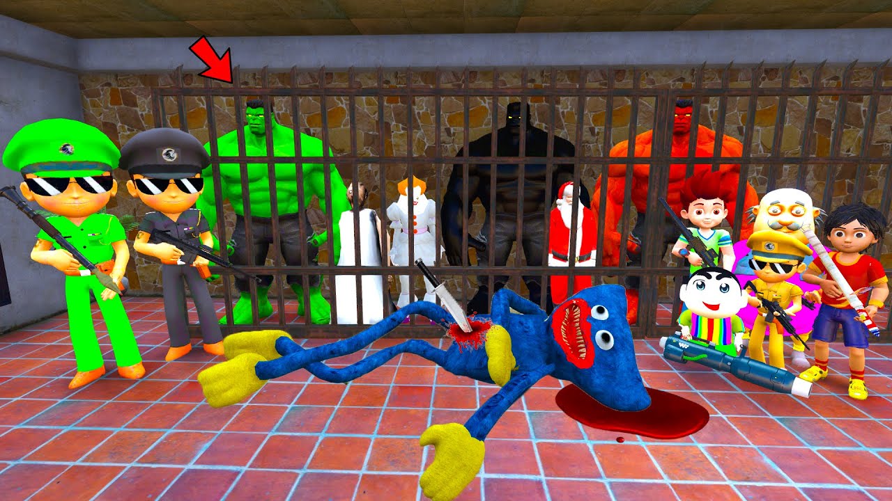 😭 Little singham KIcko Shiva Shinchan Kidnapped  Huggy Wuggy In Gta 5 😭| Gta 5 Gameplay