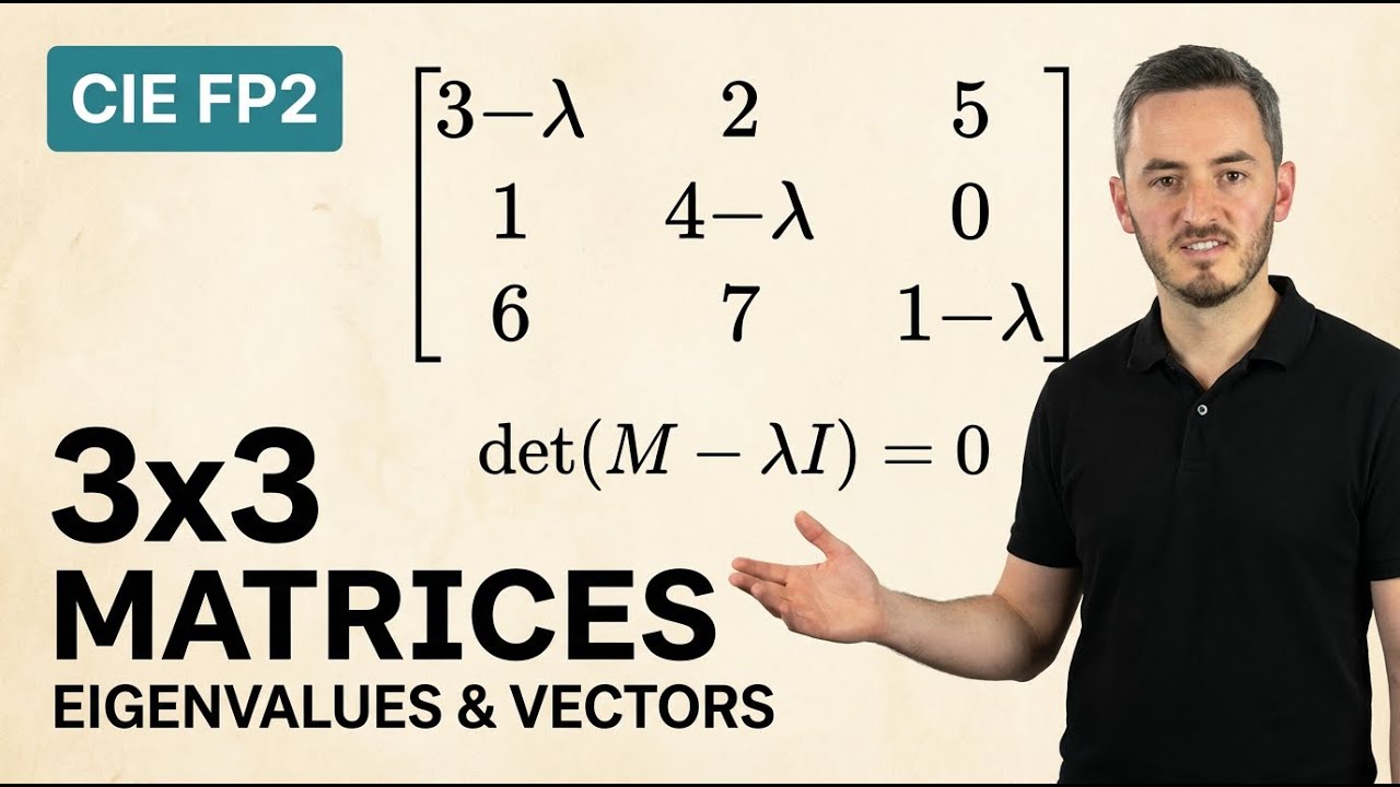 4 Finding Eigenvalues and Eigenvectors 3x3 Matrices Part 1 - YouTube