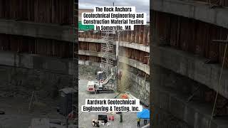 Rock anchor drilling, Geotechnical Engineering, and Grout testing #somervillema #constructiontesting