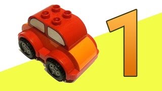 Машинка учит цифры в городе Лего. Цифра 1 (единица).