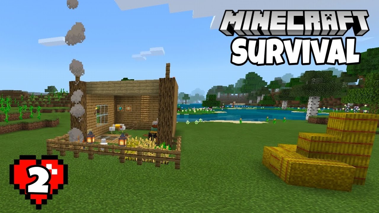 Minecraft Let's Play SURVIVAL |My Starter base| Episode 2 - YouTube