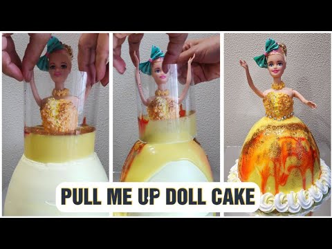 Pull me up doll cake | Shimmer Cake| Trend cake |Pull me up cake ...