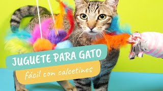 Juguete para gato fácil con calcetines