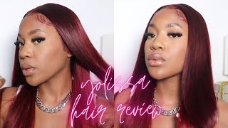 Wig Transformation: Highlight Blonde to RED Watercolour Lace Wig Install ft Yolissa Hair