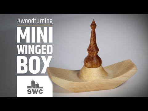 Making a mini winged box out of a spruce dowel and a scrap iroko piece