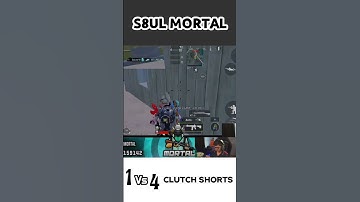 Mortal Nearly Did This 1v4 😲 | So Close 1v4 Clutch | S8ul Mortal ⚡ | #Shorts