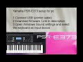 Yamaha psr e373  quick setup for pc