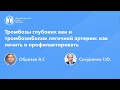 Тромбозы глубоких вен и тромбоэмболии легочной артерии: как лечить и профилактировать