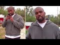 EXCLUSIVE - Kanye West Interrupts Phone Call With Kim Kardashian To Speak With Paparazzo