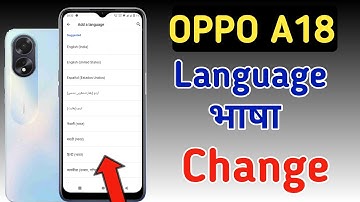 Oppo a18 Phone me Language kaise change kare / How to change Language in Oppo a18 / bhasha setting