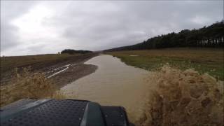 Land Rover Green Laning, Salisbury Plain - BIG PUDDLES [GoPro HD]